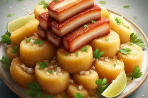 Receta del Yuca con chicharrón